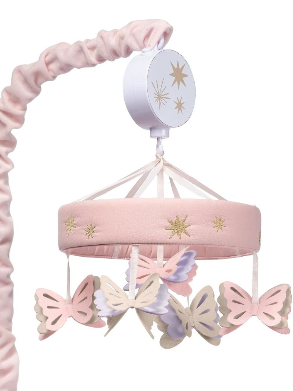 Butterfly Dreams Pink Musical Baby Crib Mobile Soother Toy